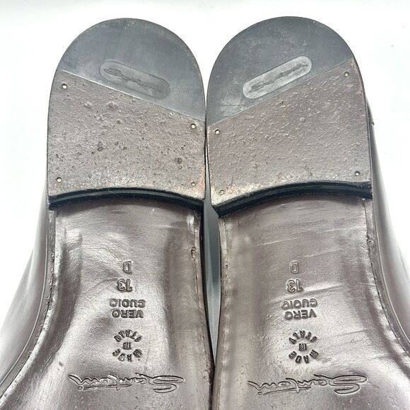 Santoni Dress Loafers 13D Dark Brown Leather Penny Luxury Business Made In Italy main image 10
